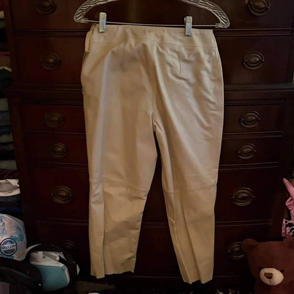 Express Women’s Leather Pants in Beige - Picture 4 of 4